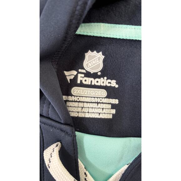 Fanatics Deep Sea Blue Seattle Kraken Powerplay Warrior Pullover Hoodie Mens 2X - Picture 8 of 9